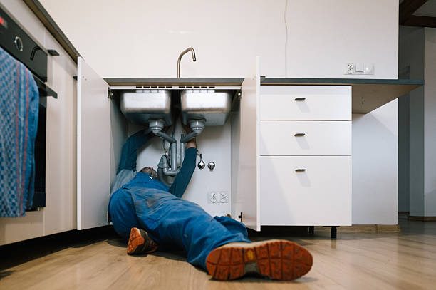 Professional Plumbing technician working in Delong, IN